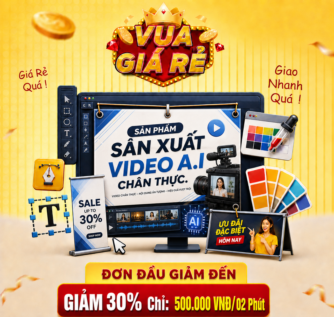 SẢN XUẤT VIDEO AI QUẢNG CÁO CHÂN THỰC giá cực rẻ