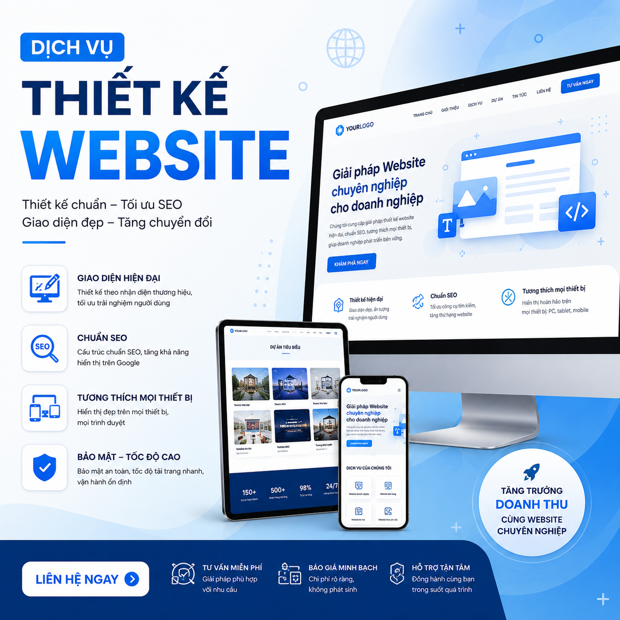 THIẾT KẾ WEBSITE TRỌN GÓI    (Đầy đủ tính năng)